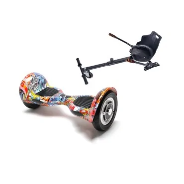 Hoverboard Paket Go-Kart, 10 zoll, OffRoad HipHop Orange, für Kinder und Erwachsene
