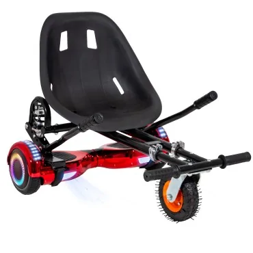 Hoverboard Paket Go-Kart, Schwarz, mit Doppelaufhängung, 6.5 zoll, Regular ElectroRed PRO 4Ah, für Kinder und Erwachsene