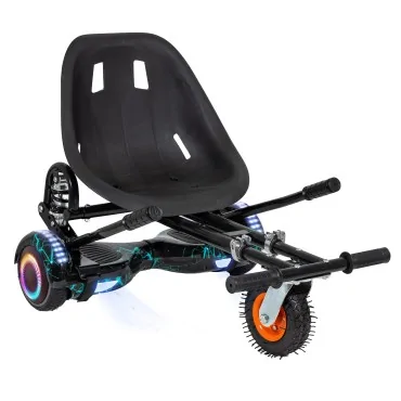 Hoverboard Paket Go-Kart, Schwarz, mit Doppelaufhängung, 6.5 zoll, Regular Thunderstorm PRO 4Ah, für Kinder und Erwachsene