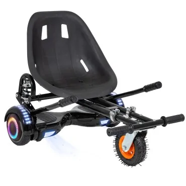 Hoverboard Paket Go-Kart, Schwarz, mit Doppelaufhängung, 6.5 zoll, Regular Black PRO 4Ah, für Kinder und Erwachsene